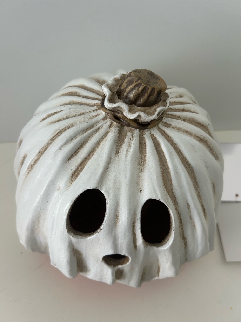 Halloween Pumpkin Jack O’ Lantern Ghost Light Up Decor Toil & Trouble 7.5” NEW - Picture 4 of 16
